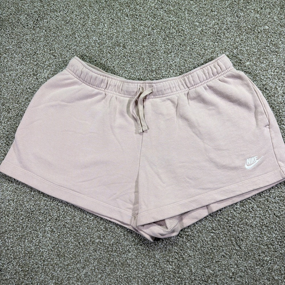 Women's Pink Nike Shorts Sportswear Club Fleece Size XL